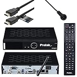 Protek X2 4K UHD Combo Receiver - E2 Linux - 1x DVB-S2 + 1x DVB-C/T2 Tuner - WiFi, Infrarot Empfänger, USB 2.0 & 3.0, HDTV, 2160p, H.265, HDR + Anadol HDMI Kabel [Astra & Hotbird vorprogrammiert]