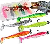 Angel-Berger Ready2Fish Shockwave Shad mit Box Gummifisch Set mit Box Kunstköder (Hecht / 12cm)