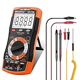HoldPeak Digitales Multimeter HP-770S 6000 Zähler, manueller Bereich, genaue Messung für AC/DC Spannungsprüfer / NCV, Widerstand, Frequenz, Kontinuität, Diode, hFE