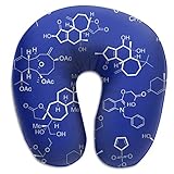 Nackenstützkissen aus Memory-Schaum, Koffein-Molekül, Marineblau, leicht, Reisekissen für Büro