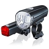 CSL-Computer Fahrradbeleuchtung Set StVZO - StVZO zugelassen - LED Fahrradlampe Fahrradlicht Set