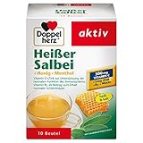 Doppelherz Heißer Salbei mit Honig und Menthol – Mit Zink zur Unterstützung der normalen Funktion des Immunsystems – 1 x 10 Beutel