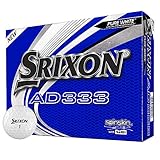 Srixon AD333 Golfbälle (2019/20 Version), reinweiß, One Dozen