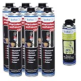 6x Beko Pistolenschaum Polyurethanschaum 750 ml + 1x Beko Universalreiniger 500ml