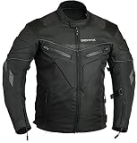 Rücken gepolstert wasserdichtes, atmungsaktive Jacke Motorrad - Schwarz, L