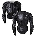 Wildken Motorrad Schutz Jacke Pro Motocross ATV Protektorenjacke mit Rückenprotektor Scooter MTB Enduro für Damen und Herren (Schwarz, S)
