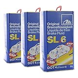 ATE 3X ORIGINAL Bremsflüssigkeit Brake Fluid SL.6 DOT 4 5 Liter / 03.9901-6403.2