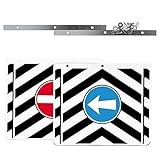 AutoScheich® Universal Schmutzfänger Spritzlappen Set 35x30cm Truck LKW Anhänger Auflieger hinten vorn Schutz mit Verkehrszeichen