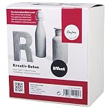 Rayher 34202000 Kreativ-Beton Paste, 1 Paste 250ml,2 Lasur 25ml, Karton 1Set