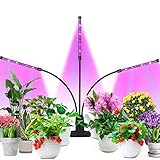Pflanzen Lampe Led, Lovebay Three Head 54 Leds VOLLSPEKTRUM Pflanzenlampe, 3 Timer 4/8/12H, Dimmbar 8 Lichtstärken, Automatische Zeitschaltuhr Pflanzenlicht Led UV Lampe Pflanzen Wachstumslampe