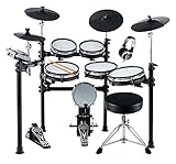 XDrum DD-530 MAXI KIT E-Drum Set - elektronisches Schlagzeug mit 400 Sounds und Lernfunktion - 4 Pads mit Mesh Heads - 4 Beckenpads - inkl. Hocker und Kopfhörer