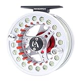 Maxcatch ECO Fliegenrolle Großkern Aluminium Flugangelrolle 3/4,5/6,7/8wt (Fliegenrolle mit Fliegenschnüre, 3/4wt)