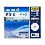 MAXELL Blue-ray BD-R Disk | 25GB 4x Speed 10 Pack - Plain Style - White Wide Area Ink-jet Printable Label(japan import)