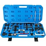 FreeTec Motoreinstell Werkzeug Arretierwerkzeug Zahnriemen Werkzeug Satz Motor-Einstellwerkzeug für VW Golf Polo Audi A3 A4 A6 Steuerriemen im Werkzeugkoffer