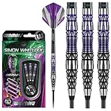 WINMAU Simon Whitlock Sonderedition 22g Profi Wolfram Steeltip Dartpfeile Set mit Flights und Schäfte