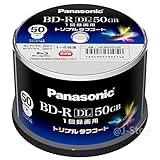 50 Panasonic BluRay BD-R DL 50 GB 4 X Speed Dual Layer Inkjet bedruckbare Scheiben Made in Japan