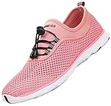 SAGUARO Aquaschuhe Damen Schuhe Leichte Sommerschuhe Mesh Freizeitschuhe Schnelltrocknend Badesandalen Herrenschuhe,Pink 39 EU