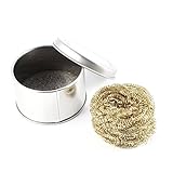 SODIAL (R) Loetkolben-Spitze Reinigungsdraht Scrubber Reiniger Kugel w Metal Case