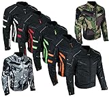 HEYBERRY Kurze Textil Motorrad Jacke Motorradjacke Schwarz Rot Gr. 2XL