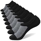 SIXDAYSOX Unsichtbare Sneaker Socken Herren & Damen 39-46 Baumwolle Sportsocken Füßlinge Verhindert Verrutschen, 8 Paar Schwarz