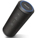 Zamkol Bluetooth Lautsprecher Subbass Leistungsstarker 24 Watt 360° Sound Wireless Bluetooth Speakers V4.2 mit Wasserfest Stoßfest Mikrofon und Reinem Bass (Schwarz)