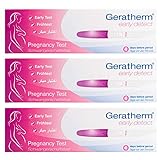 Geratherm early detect, 3er Pack Schwangerschaftstest Frühtest mit extra großer Testzone und hygienischem Teststab, 3 Stück Schwangerschafts-Frühtest I SS Test