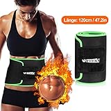 WOTEK Bauchweggürtel Schwitzgürtel zur Fettverbrennung Fitnessgürtel Damen Herren - Verstellbarer Neopren Hot Sauna Belt, Gewichthebergürtel Schweiß Ab Gürtel Taillen MEHRWEG