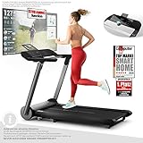 Sportstech FX3 Pro Design-Laufband I Deutsches Qualitätsunternehmen Ikein Aufbau nötig I 20 km/h Extraleiser Home Trainer mit LED-Display,Schmiersystem I Laufband klappbar inkl. Pulsgurt für Zuhause