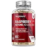 Raspberry Ketone Advanced - Himbeer Ketone mit Superfoods - Mit Apfelessig, Grüntee & Acai Beere - Vegan & Geprüfte Inhaltsstoffe - Für eine Ketogene Ernährung - 180 Kapseln - Von WeightWorld