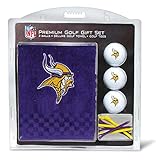 Team Golf NFL Minnesota Vikings Geschenkset Besticktes Golf-Handtuch, 3 Golfbälle und 14 Golf-Tees 6,5 cm Regulierung, dreifach gefaltetes Handtuch 40,6 x 55,9 cm und 100 % Baumwolle