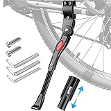 Nifogo Fahrradständer Einstellbare Universal Fahrradständer Unterstützun, für 24-28 Zoll, für Mountainbike, Rennrad, Fahrräder und Klapprad (Black)