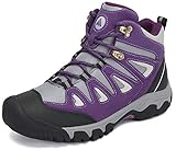 Mishansha Damen Wanderstiefel Atmungsaktiv Wanderschuhe Warm Winterschuhe Leichte Wanderhalbschuhe Outdoor Wandern Schneestiefel,Violett,42 EU