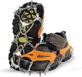 Unigear Steigeisen für Bergschuhe, Schuhkrallen, Eisspikes, Schneekette, Grödel und Spikes für Klettern Bergsteigen Trekking High Altitude Winter Outdoor