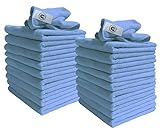 Discounted Cleaning Supplies Mikrofasertücher Groß 40 x 40cm Blau Großartig für die Reinigung von Auto Boot Küche Badezimmer Spiegel von Profis Verwendet Everyday Requirement Produktserie x20