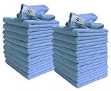 Discounted Cleaning Supplies Mikrofasertücher Groß 40 x 40cm Blau Großartig für die Reinigung von Auto Boot Küche Badezimmer Spiegel von Profis Verwendet Everyday Requirement Produktserie x20