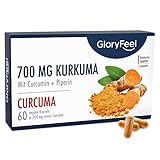 Curcuma mit Curcumin PLUS Piperin - 700mg je Kapsel - 60 vegane Kapseln Original Kurkuma aus Indien - Hochdosiert OHNE Zusätze - Laborgeprüfte Herstellung in Deutschland