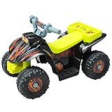 HOMCOM Quad ATV Kinderauto Kinderwagen Elektroauto Kinderfahrzeug Kindermotorrad Elektroquad Kinderquad Elektromotorrad für 3-jährige Kinder Gelb