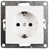 MC POWER - Schutzkontakt-Steckdose | FLAIR | 250V~/16A, UP, weiß, matt