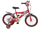 Toimsa 16 Zoll Kinderfahrrad Jungen Lightning mcqueen Cars 6 7 8 9 Jahren