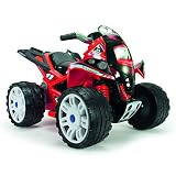 INJUSA - Quad The Beast 12V Farbe Rot empfohlen für Kinder +2 Jahre alt mit Gummistreifen an den Hinterrädern