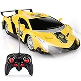 Baztoy Ferngesteuertes Auto, Kinder Spielzeug 1/24 Modell Auto RC Car Elektronisch Fernbedienung Fahrzeug mit LED Licht Radio Control Rennwagen Geschenke für Jungen Mädchen Indoor Outdoor Spiele