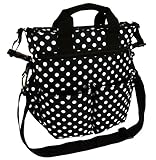 Baby Wickeltasche Kinderwagentasche Reisetasche Windeltasche Pflegetasche Babytasche Tragetasche Muster schwarz und weiß Dots BIG Dots BIG [059]