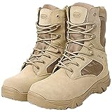 LiliChan Männer Taktische Stiefel Delta Side Einsatzstiefel Wasserdicht Boots Military Schuhe (43 EU, Bräunen)
