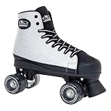 HUDORA Rollschuhe Roller-Skates Silver Glamour - Disco-Roller, Gr. 36, 13060