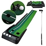 wolketon Golf Puttingmatten Golf Putting Trainer Matte mit Auto Ball Return Funktion 2.5x0.3 M