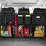 SURDOCA Kofferraum Organizer Auto - 3rd Gen [doppelte Kapazität] Organizer Auto, ausgestattet mit [Starkes elastisches Netz & 4 Zauberstabstruktur],kofferraumtasche,autotasche kofferraumtasche