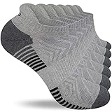 Lapulas Socken herren damen, 6 Paar Sneaker Socken Baumwolle Sportsocken Outdoor Laufsocken mit Frotteesohle Bequemere und Atmungsaktive (Hellgrau, 39-42)