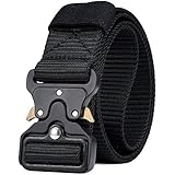 BESTZY Taktischer Gürtel nylongürtel herren schwarz Taktischer Heavy Duty Gürtel Verstellbare Outdoor Sportarten mit Schnellverschluss Metallschnalle