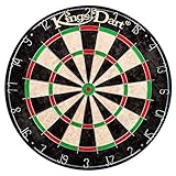 Kings Dart Soft- u. Steel-Dartscheibe | Sisalborsten | Für Anfänger u. Kinder | ø 45 cm
