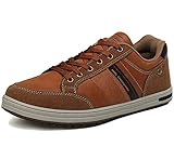 AX BOXING Freizeitschuhe Herren Walkingschuhe Berufsschuhe Sneaker Wanderschuhe Trainers(45 EU, Dunkelbraun)